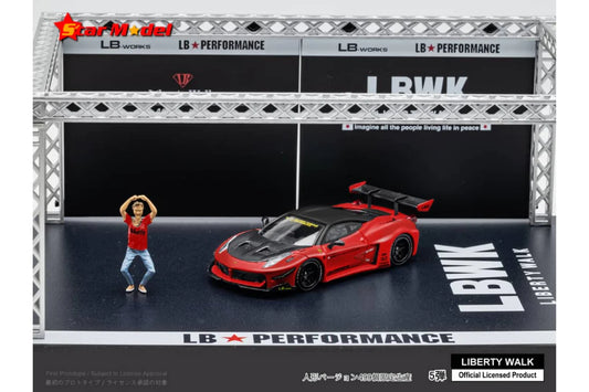 Star Model 1/64 Ferrari 458 GT LB-Silhouette in Red