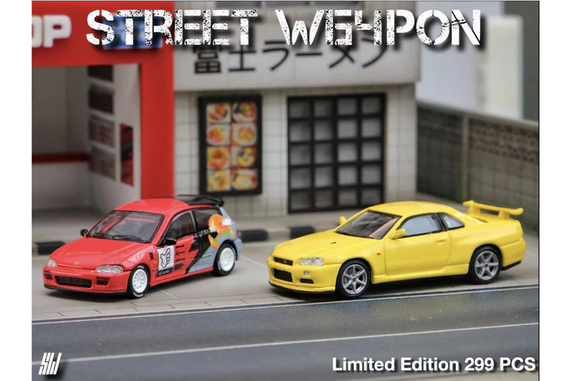 Street Weapon Honda Civic EG6  - Nissan Skyline GT-R (R34)