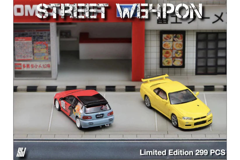 Street Weapon Honda Civic EG6  - Nissan Skyline GT-R (R34)